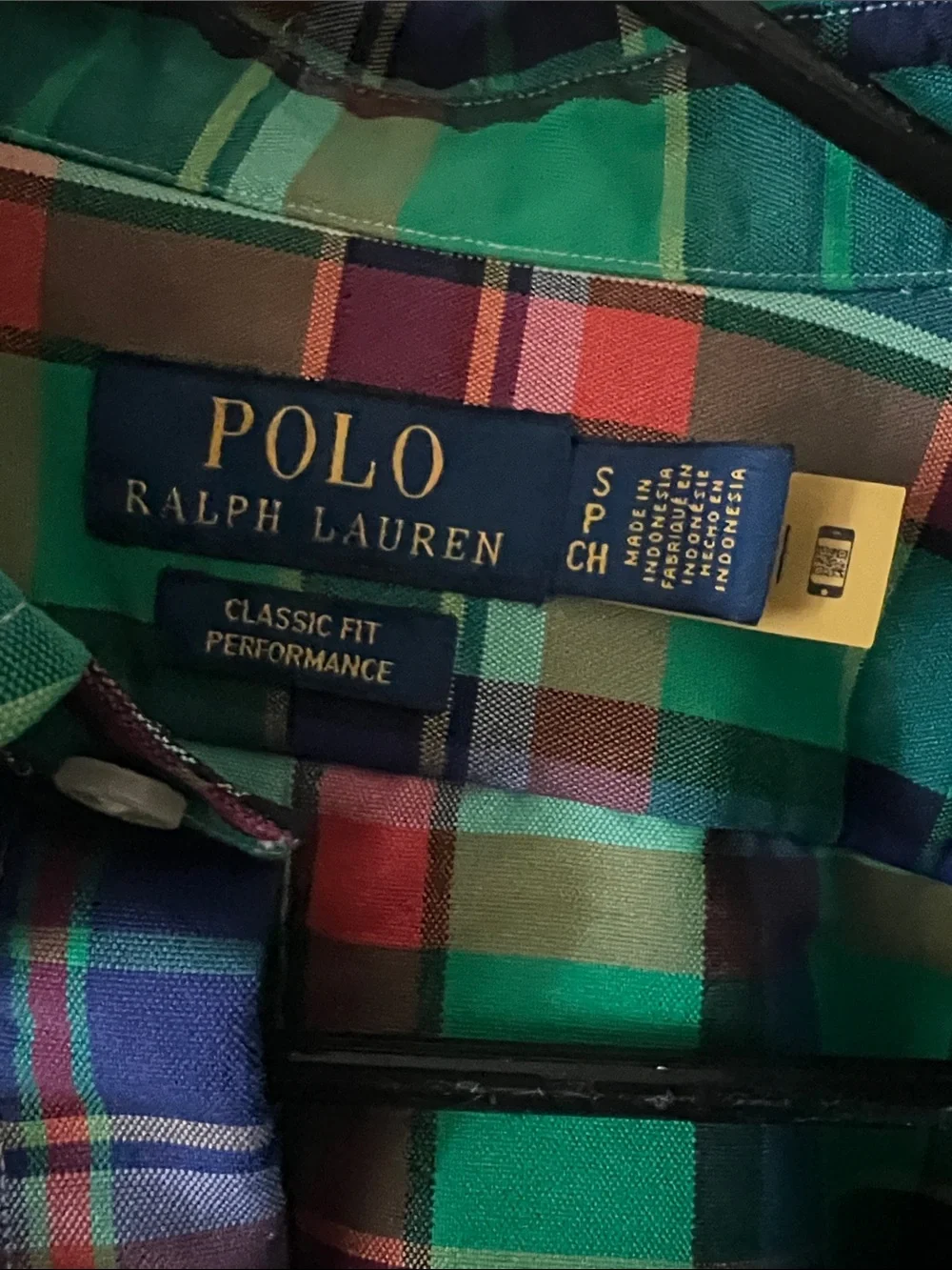 Polo by Ralph Lauren Green and Blue Plaid Button-Down Shirt